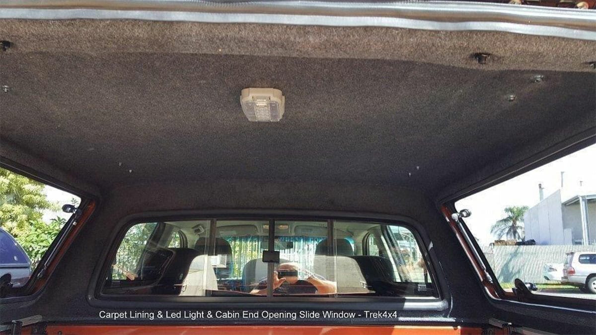Holden Colorado RG with TREK Canopy carpet lining and lights