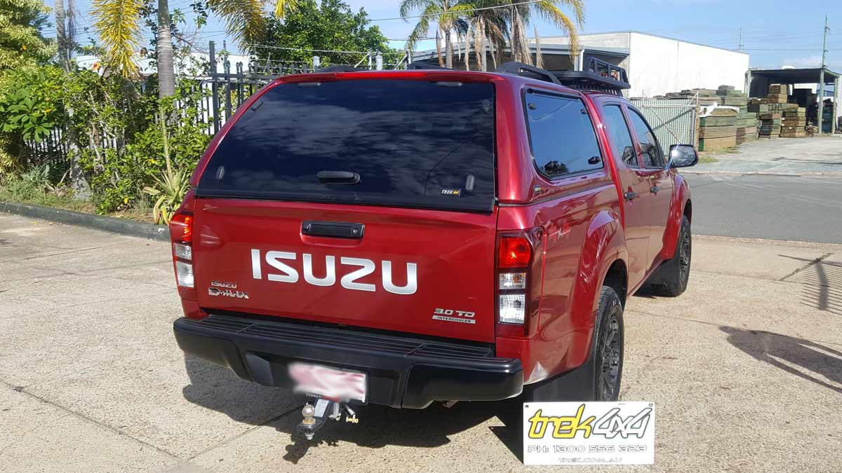 ISUZU D Max withTREK canopyin Magnetic Red 564